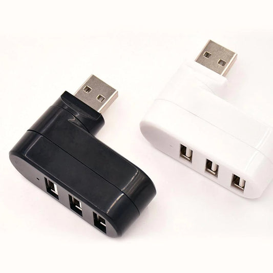 💡 Forgó 3 az 1-ben USB-adapter | Helytakarékos kialakítás utazáshoz és irodai használatra