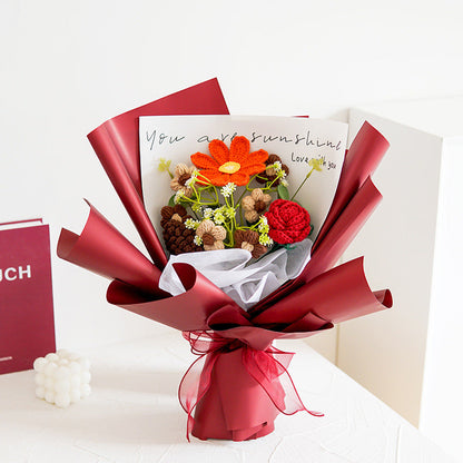 💐ANYÁK NAPI KÜLÖNLEGES AKCIÓ - 50% KEDVEZMÉNY! 💕 Kézzel készített, aprólékos horgolt virágcsokor