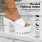 🔥👠 Trendi, bebújós, platformos szandálok – 11,5 cm-es bordás talppal, mezítlábas eleganciával és azonnali magassággal 💃💕 | Kényelmes, stabil járás – tökéletes nyári estékre és különleges alkalmakra ✨