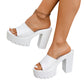 🔥👠 Trendi, bebújós, platformos szandálok – 11,5 cm-es bordás talppal, mezítlábas eleganciával és azonnali magassággal 💃💕 | Kényelmes, stabil járás – tökéletes nyári estékre és különleges alkalmakra ✨
