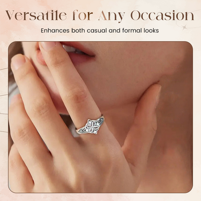 💍 Kelta csomós gyűrű – háromszög mintás, vintage | Misztikus design, ezüst szín – Utánvét 💪