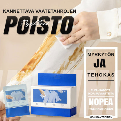 💧 Hordozható ruhafolteltávolító törlőkendők 💖 – gyors folteltávolítás bárhol, bármikor |  egyedi csomagolású – eltávolítja a kávé, bor, zsír és sminkfoltokat 🧼✨