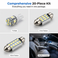 🚗 20 darabos LED-es autó belső világításszett – RGB, távirányító, USB – Utánvét ✨