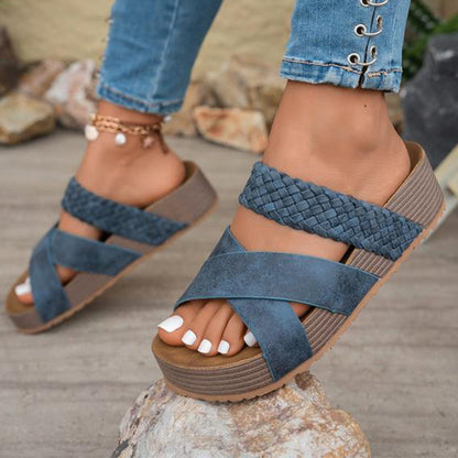 👡 Női, keresztbe fonott pántos, magas sarkú szandál | Espadrille platform, állítható bokapánttal – tökéletes nyári strand- és szabadidőruhához ☀️✨