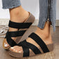 👡 Női, keresztbe fonott pántos, magas sarkú szandál | Espadrille platform, állítható bokapánttal – tökéletes nyári strand- és szabadidőruhához ☀️✨