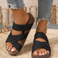 👡 Női, keresztbe fonott pántos, magas sarkú szandál | Espadrille platform, állítható bokapánttal – tökéletes nyári strand- és szabadidőruhához ☀️✨