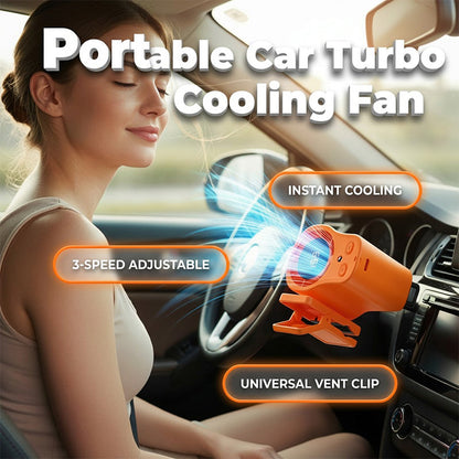 🚗 Hordozható autóventilátor LED kijelzővel | 100 sebesség, 360° forgatható, clip-on – Utánvét 💨✨