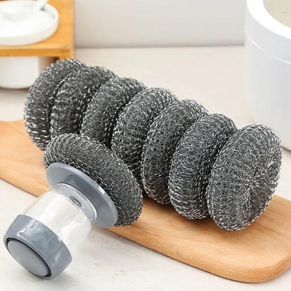 📢 49% OFF! Kitchen Soap Press Dispensing Palm Brush – Beépített szappanadagoló, ergonomikus fogás, edényekhez 🧼✨