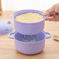 ⚡ Mikrohullámú ramen-főző – 1300 ml-es tésztás tál fogantyúval és lecsepegtető fedéllel | Hőálló, kanállal és evőpálcikával együtt