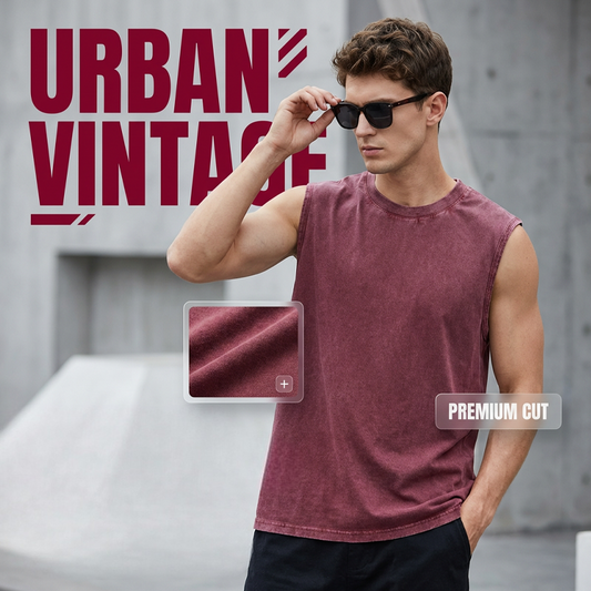 👕 49% KEDVEZMÉNY! Férfi vintage stílusú ujjatlan póló ✨ – Utánvét 💪