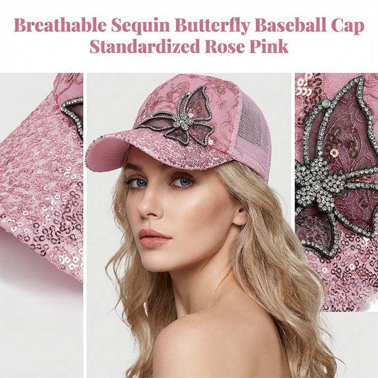 🧢 Strasszos pillangós flitteres baseball sapka | Csillogó, állítható – Utánvét 🎁✨