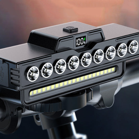 🚲 Újratölthető, 28 LED-es kerékpárlámpa dudával | 3 üzemmód, USB-C, vízálló – Utánvéttel ✨
