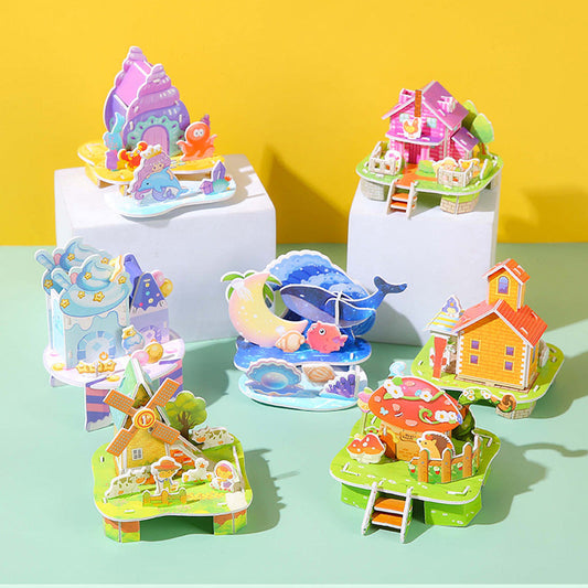 ⭐ 3D-s kirakós játék – fa puzzle, kreatív, fejlesztő – Utánvét 🔥✨