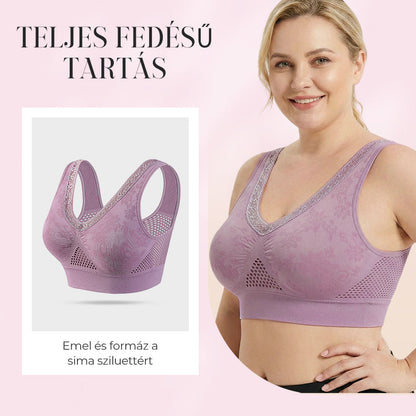 👙 Kényelmes, tartást adó, légáteresztő melltartó érett nőknek | Drót nélküli, pamut, széles méret – Utánvét ✨