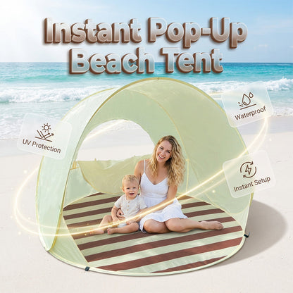 🏕️ UPF 50+ pop-up strandsátor – gyors árnyék 2–3 fő számára – utánvéttel 🎯