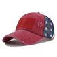 🧢 Kopott hatású, hálós amerikai zászlós baseball sapka | Vintage stílus, állítható snapback – Utánvéttel ✨
