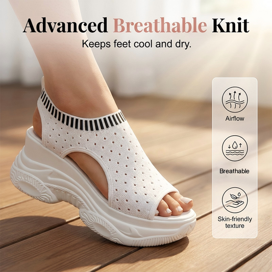 🌸 Légáteresztő, ék alakú szandál – nyitott orrú, bokapántos | Espadrille stílusú, könnyű – Utánvéttel 🔥