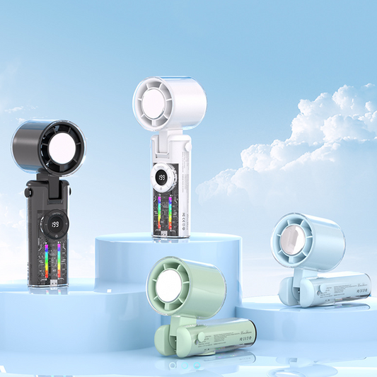 💨 Összecsukható kézi ventilátor – digitális kijelző – utánvéttel 🎯