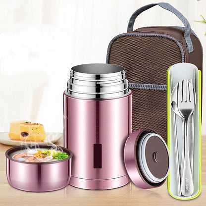 🍲 316-os rozsdamentes acélból készült vákuumszigetelt ételtartó | Szivárgásmentes fedél, széles nyílás, 600–1500 ml – Utánvéttel ✨