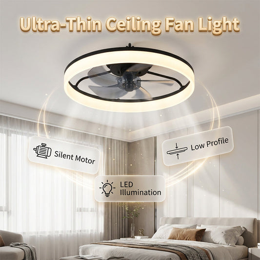 💡 Modern, csendes mennyezeti ventilátor LED-es világítással – Suttogásnyira csendes, távirányítóval – Utánvéttel ✨
