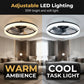 💡 Modern, csendes mennyezeti ventilátor LED-es világítással – Suttogásnyira csendes, távirányítóval – Utánvéttel ✨