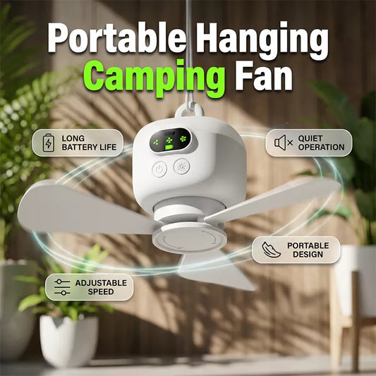💖💨 Újratölthető mennyezeti ventilátor LED – Hűvös és világos bárhol – Utánvét✨🏡