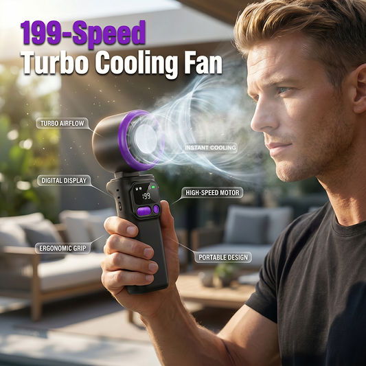 ❄️ 199 sebességes kézi ventilátor jéghűtéssel és digitális kijelzővel | Hosszú üzemidő – Utánvéttel 🎯
