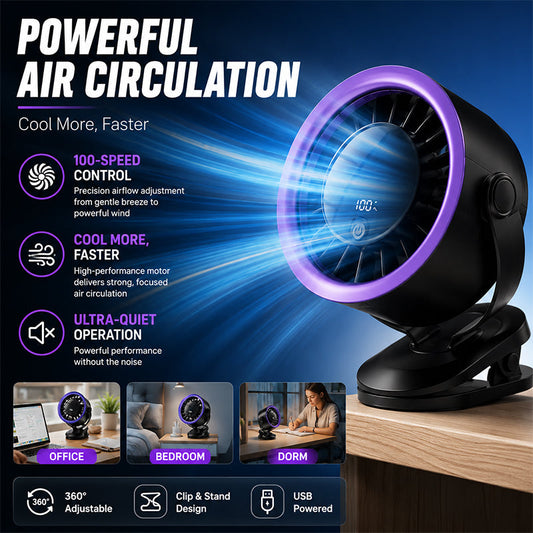 ❄️ Hordozható USB-ventilátor – Digitális kijelző, összecsukható nyak – Utánvéttel 🎯