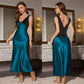 👗 Elegáns, V-nyakú hálóing – Selyemszatén, állítható pántokkal, csábító hálóruha – Utánvéttel ✨