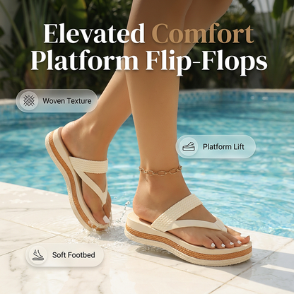🌞 Női fonott pántos, emelt talpú papucs – Kényelmes platform, nyári stílus – Utánvét 👡✨