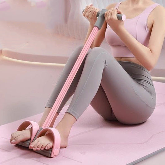 🔥 Pedálos ellenállókötél fogantyúval – Tartós latex, edzéshez, jógához, gyógytornához – Utánvét 🌿🦵