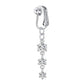💎 Piercing nélküli, rögzíthető köldökgyűrű – 316L sebészeti acél, CZ csillogás – Utánvéttel ✨