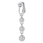 💎 Piercing nélküli, rögzíthető köldökgyűrű – 316L sebészeti acél, CZ csillogás – Utánvéttel ✨