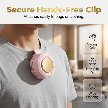 💨 Portable clip-on mini cooling fan – 3 speeds, USB-C rechargeable, 25dB quiet – Cash on delivery ✨