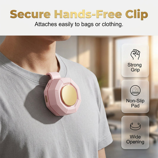 💨 Portable clip-on mini cooling fan – 3 speeds, USB-C rechargeable, 25dB quiet – Cash on delivery ✨