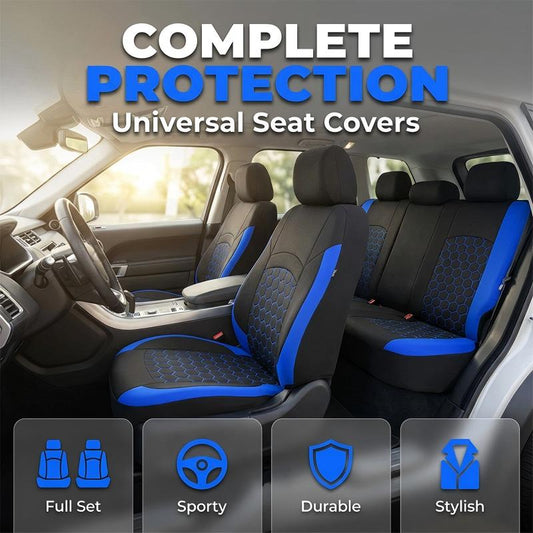 🚗 Univerzális 9 részes autóüléshuzat-szett – 5 üléses autókhoz, elegáns védelem – Utánvét ✨