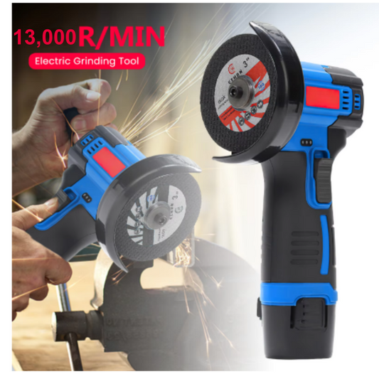 ⚡ 12 V-os vezeték nélküli mini sarokcsiszoló készlet – kefe nélküli motor, csiszolókorong – utánvéttel ✨