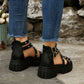 Edgy Studded Platform Roman Sandals