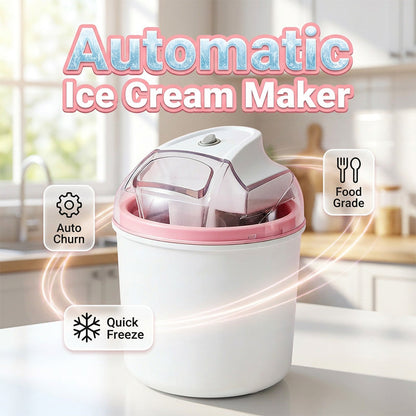🍦 Nagy kapacitású fagylaltkészítő – 1,6 l-es fagyasztótartál, szorbetthez és fagyasztott joghurthoz egyaránt alkalmas – Utánvéttel 📦