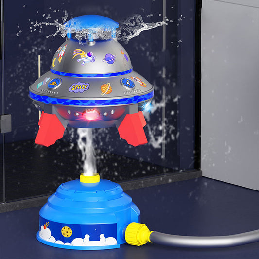 🛸 LED-es UFO vízrakéta-sprinkler – kerti tömlőhöz csatlakoztatható, kültéri játék – utánvéttel 🎯