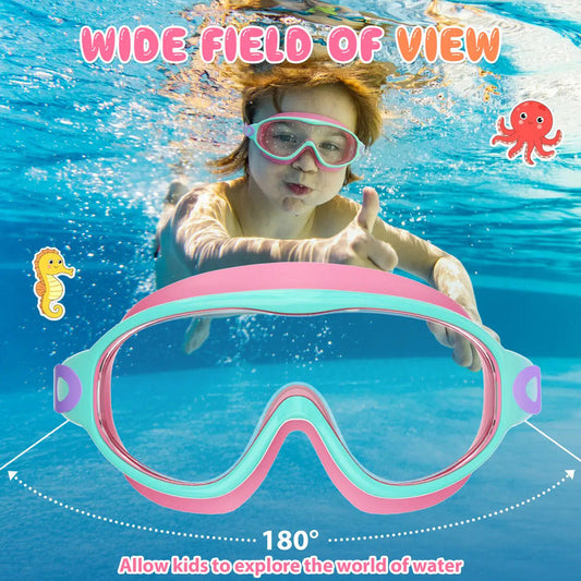 ✨1+1 ingyen 🏊 Páramentes, széles látómezőjű úszószemüveg gyerekeknek – páramentes bevonat, UV-védelem, szivárgásmentes szilikon – utánvéttel ✨