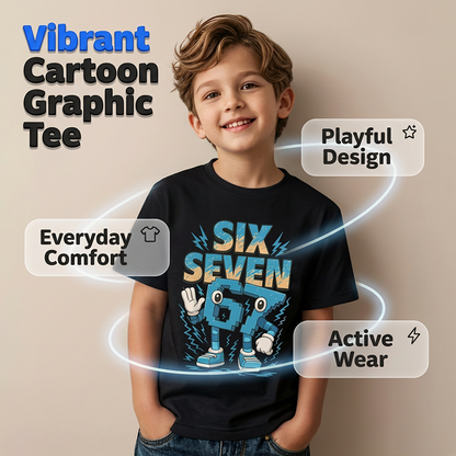 👕 Gyerekeknek szóló, rajzfilmfigurás számos grafikás póló – Vidám számok, puha pamut, 2–8 éves korosztálynak – Utánvéttel ✨