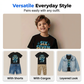 👕 Gyerekeknek szóló, rajzfilmfigurás számos grafikás póló – Vidám számok, puha pamut, 2–8 éves korosztálynak – Utánvéttel ✨