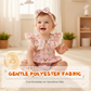 👶 Babaruha fodrokkal és masnis fejpánttal – Puha pamut, patentos záródás, 0–24 hónap – Utánvéttel ✨