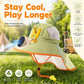 🧢 Napvédő karimás sapka beépített hűtőventilátorral – UPF 50+, napenergia/USB-ről táplált, széles karimájú – Utánvéttel ✨