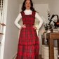 👗 Női, elegáns, kockás, fodros, spagetti pántos ruha – Laza szabású, redős mellrésszel, nyári alapdarab – Utánvéttel ✨