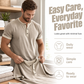 👕🌿 Férfi rövid ujjú légáteresztő Henley ing – Kényelmes pamut anyag, mindennapi stílushoz – Utánvét ✨