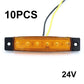 ⚡10 db LED oldalsó jelzőfények – sárga/piros, vízálló, DOT-minősítésű, pótkocsikhoz és lakóautókhoz – utánvéttel 🎯