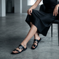 👡 Női, nyitott orrú, lapos talpú szandál – Kényelmes, felcsúszós, nyári szabadidőruha – Utánvéttel ✨