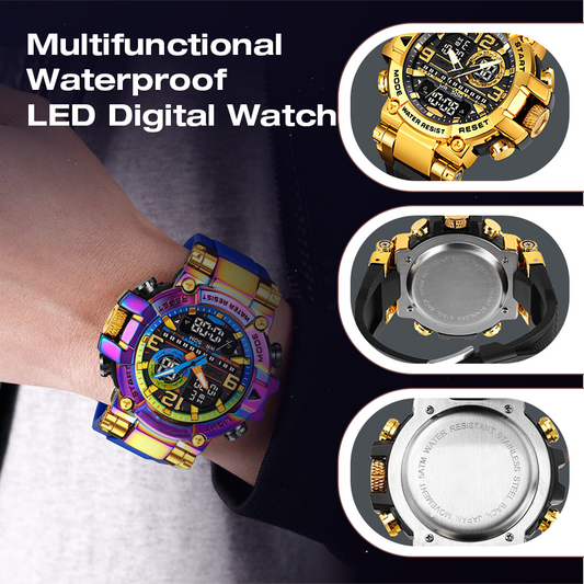 ⌚ Többfunkciós, vízálló LED-es digitális karóra – 50 méteres vízállóság, ébresztő, stopper, LED-es háttérvilágítás – utánvéttel ✨